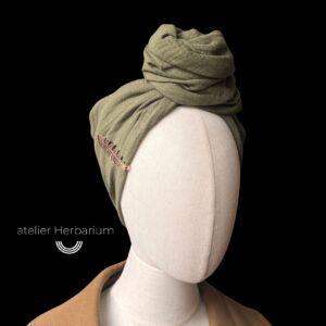 Turbans Herbarium en coton bio - Olive