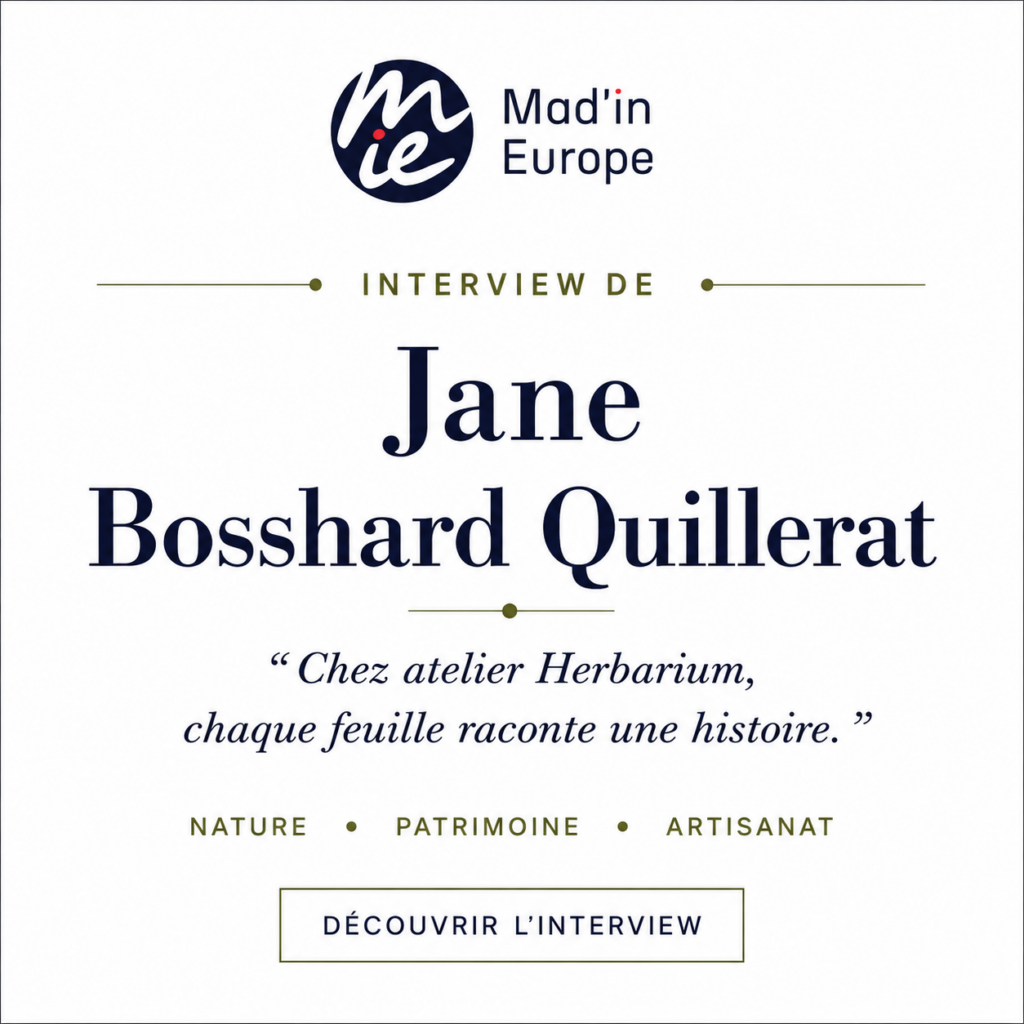 Bijou botanique en cire perdue par Jane Bosshard Quillerat, artisane d'art à l'Atelier Herbarium pour son interview Mad'in Europe.